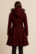 Double-Breasted Winter Coat with Fur Hood – Greyson Dept.