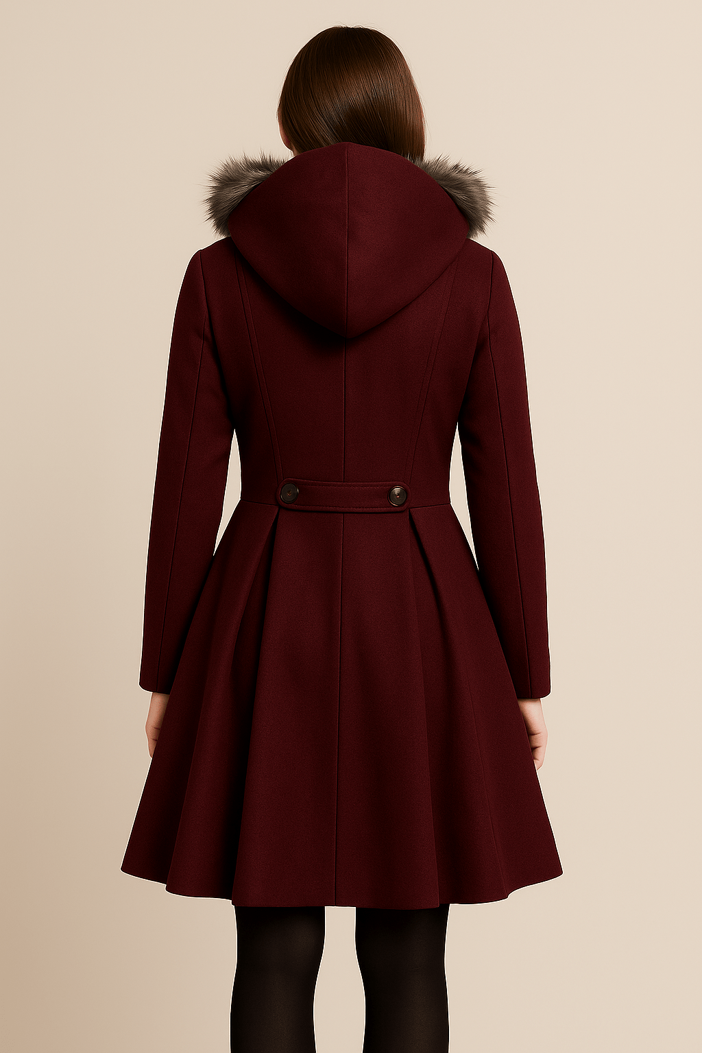 Greyson Dept. | Barbra – Women’s Double-Breasted Winter Coat with Fur Hood