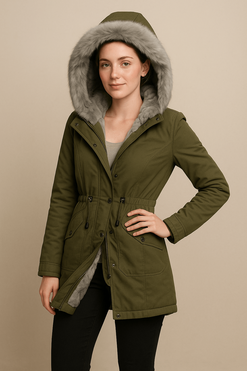 Greyson Dept. | Elise – Women’s Faux Fur Lined Hooded Parka Jacket