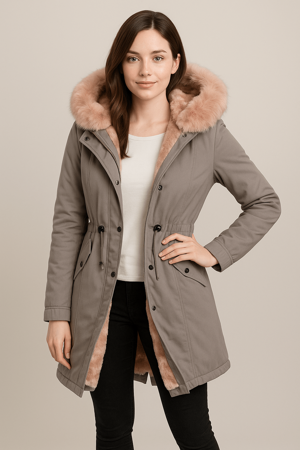Greyson Dept. | Elise – Women’s Faux Fur Lined Hooded Parka Jacket