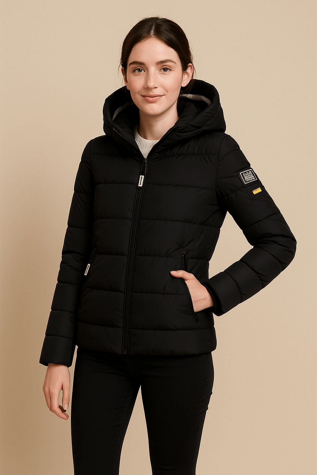 Greyson Dept. | Harlow – Women’s Relaxed Fit Quilted Padded Coat with Hood and Zipper