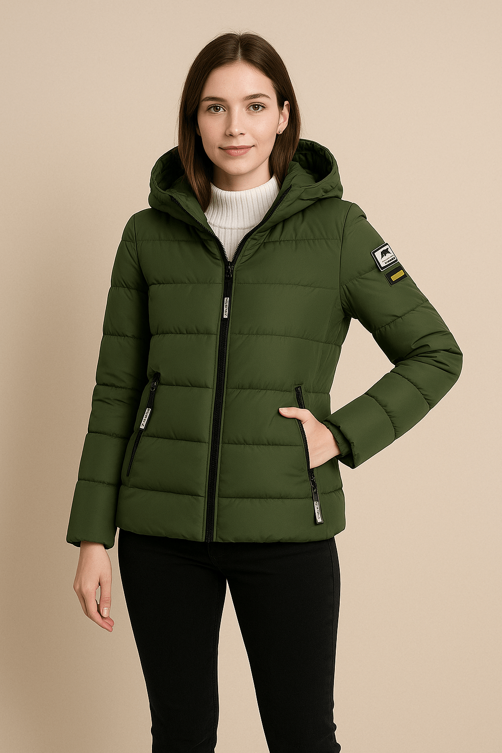 Greyson Dept. | Harlow – Women’s Relaxed Fit Quilted Padded Coat with Hood and Zipper