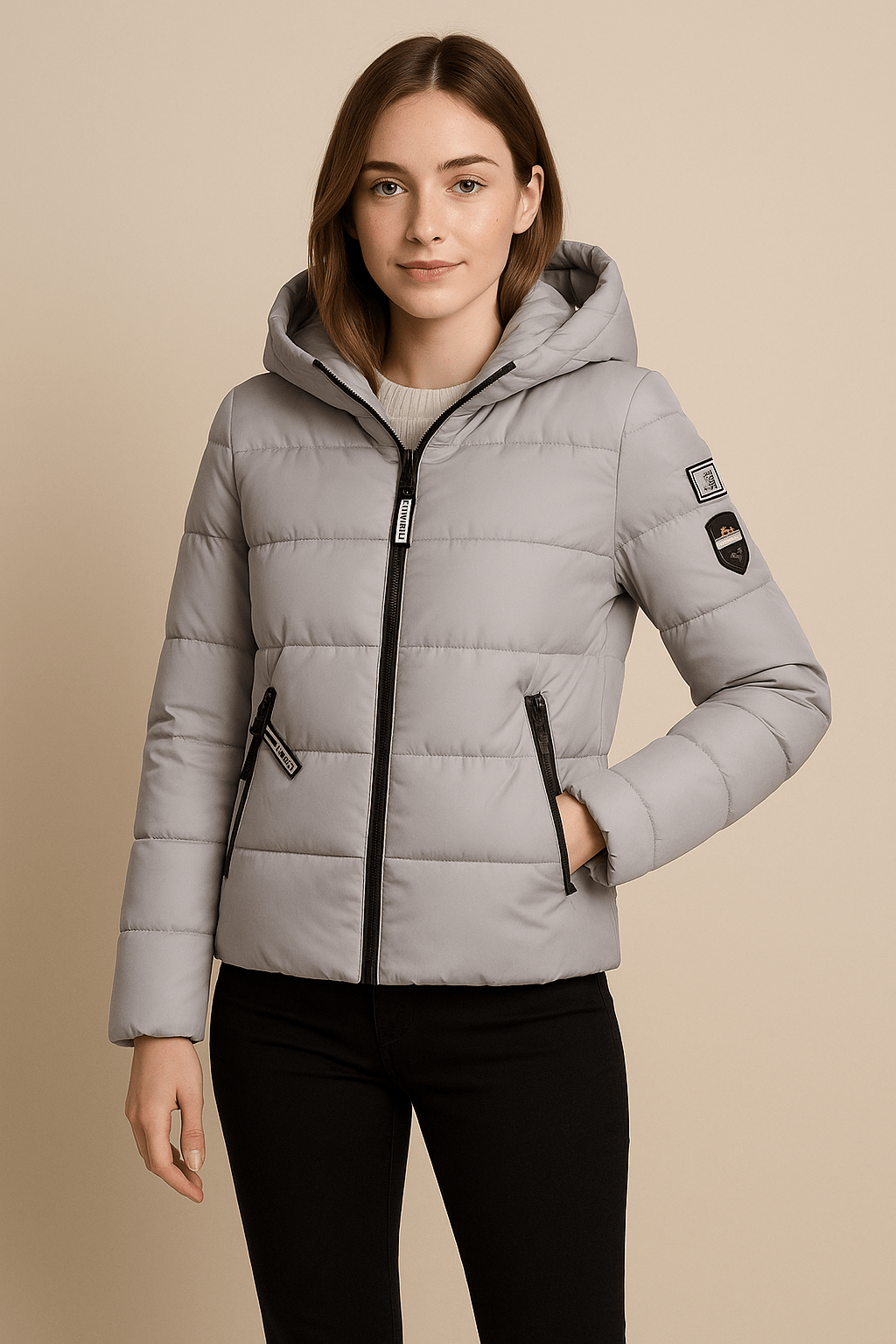 Greyson Dept. | Harlow – Women’s Relaxed Fit Quilted Padded Coat with Hood and Zipper