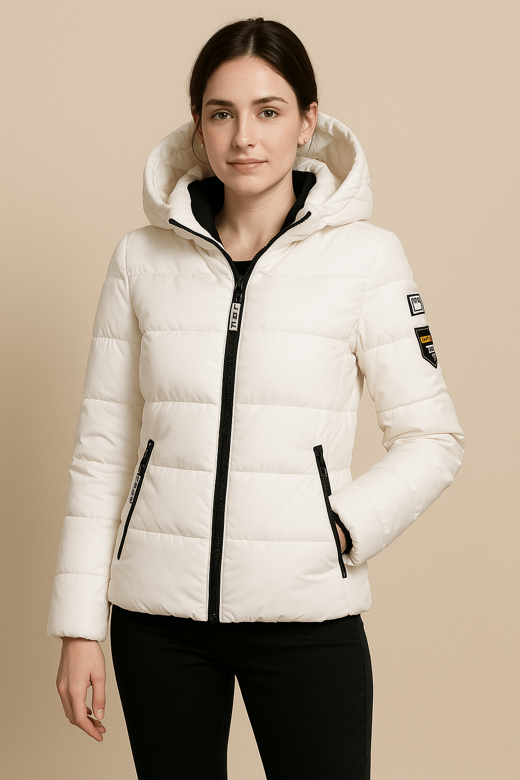 Greyson Dept. | Harlow – Women’s Relaxed Fit Quilted Padded Coat with Hood and Zipper