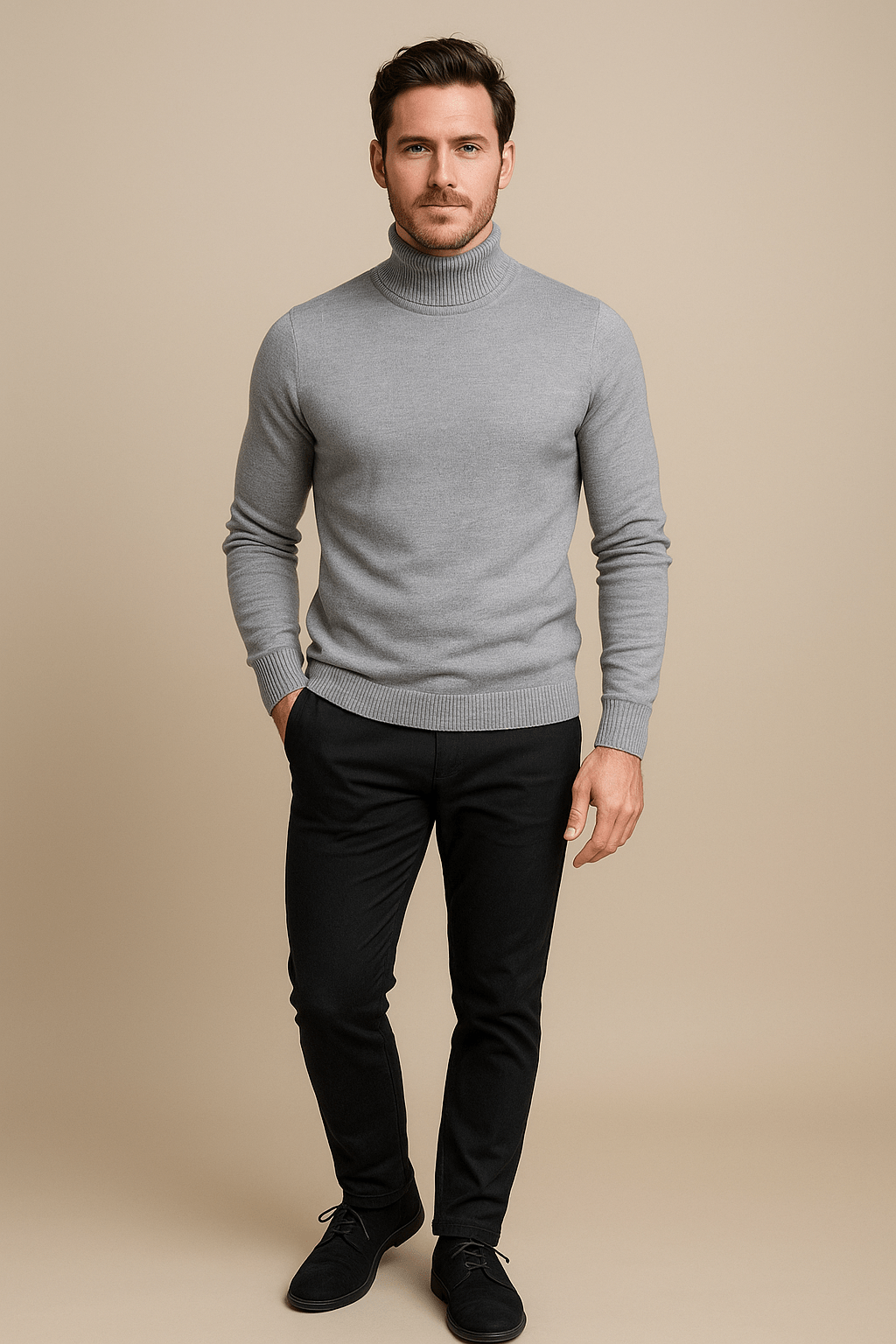 Greyson Dept. | Merrin – Men’s Slim Fit Turtleneck Sweater in Soft Knit