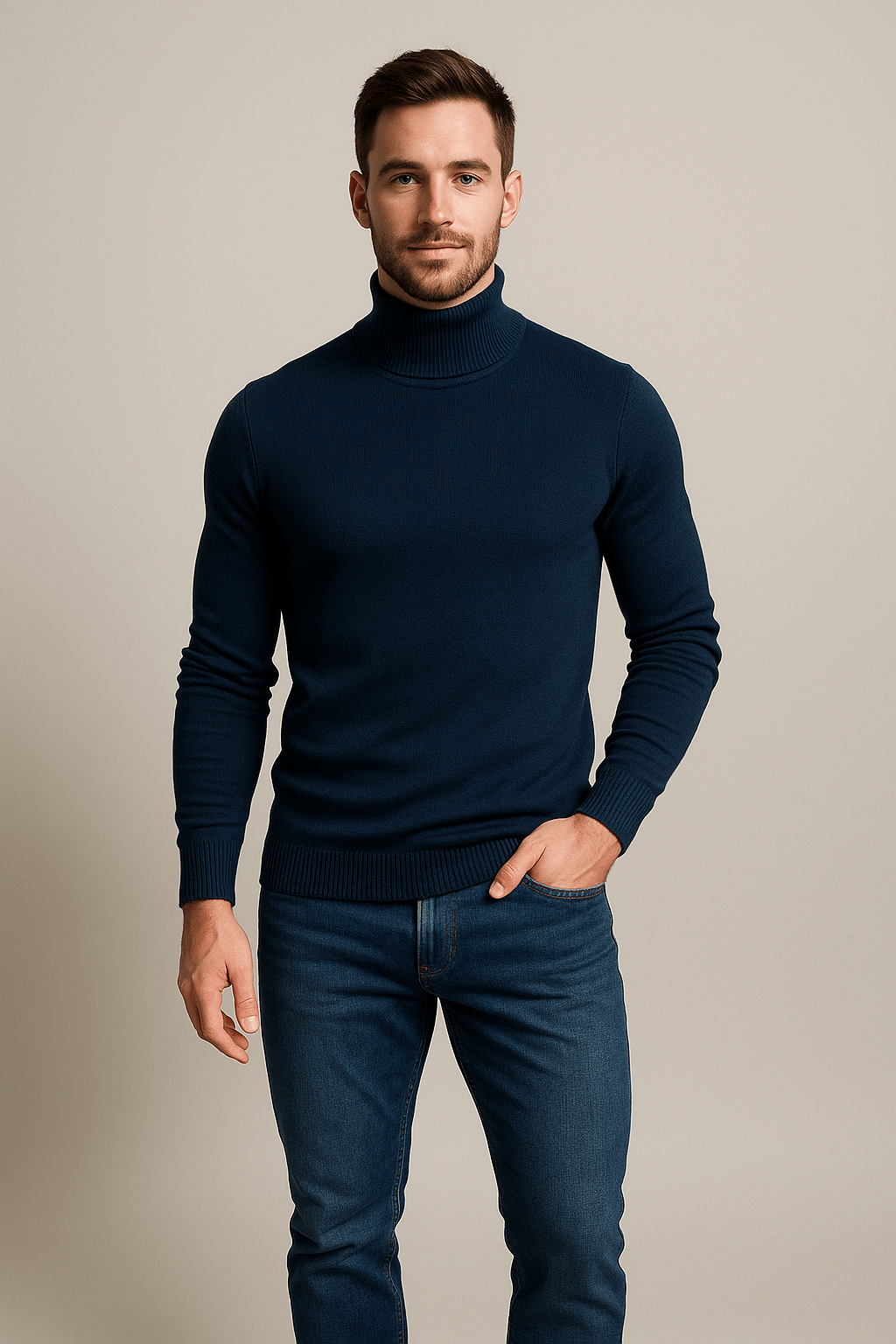 Greyson Dept. | Merrin – Men’s Slim Fit Turtleneck Sweater in Soft Knit