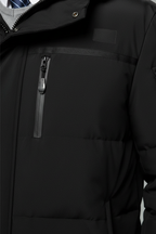 Insulated Water-Resistant Long Jacket with Hood – Greyson Dept.