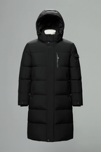 Insulated Water-Resistant Long Jacket with Hood – Greyson Dept.