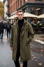 Wool Blend Double-Breasted Trench Coat - Greyson Dept.